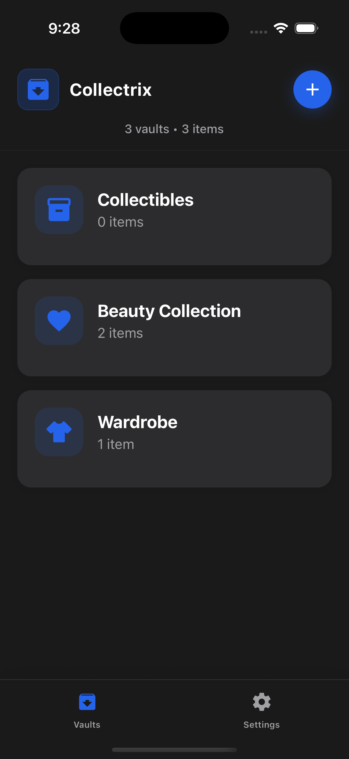 Collectrix App Screenshot